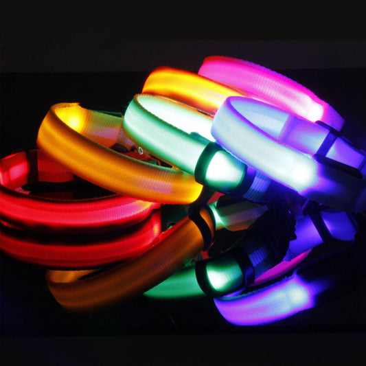 Safety Glow LED Dog Collar (Battery Powered, All Sizes)