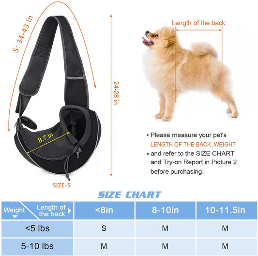 Cozy Crossbody Carrier for Small Dogs & Cats (Hands-Free Travel)