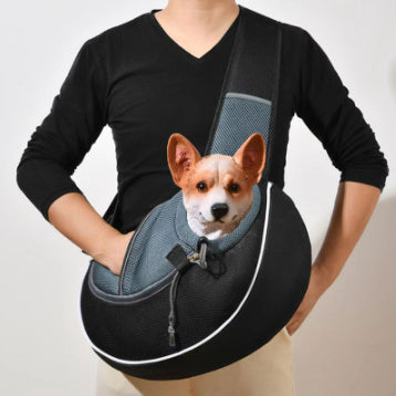 Cozy Crossbody Carrier for Small Dogs & Cats (Hands-Free Travel)