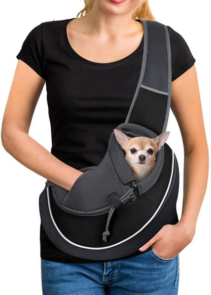 Cozy Crossbody Carrier for Small Dogs & Cats (Hands-Free Travel)