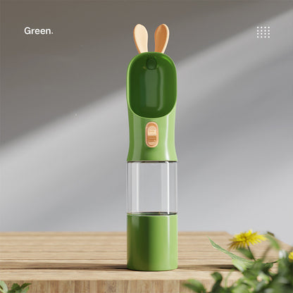 2-in-1 Bunny-Ear Travel Bottle (Water & Food)