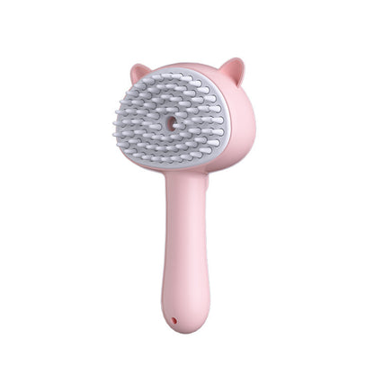 Steam Grooming Brush (Rechargeable, Anti-Shedding)