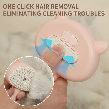 Steam Grooming Brush (Rechargeable, Anti-Shedding)